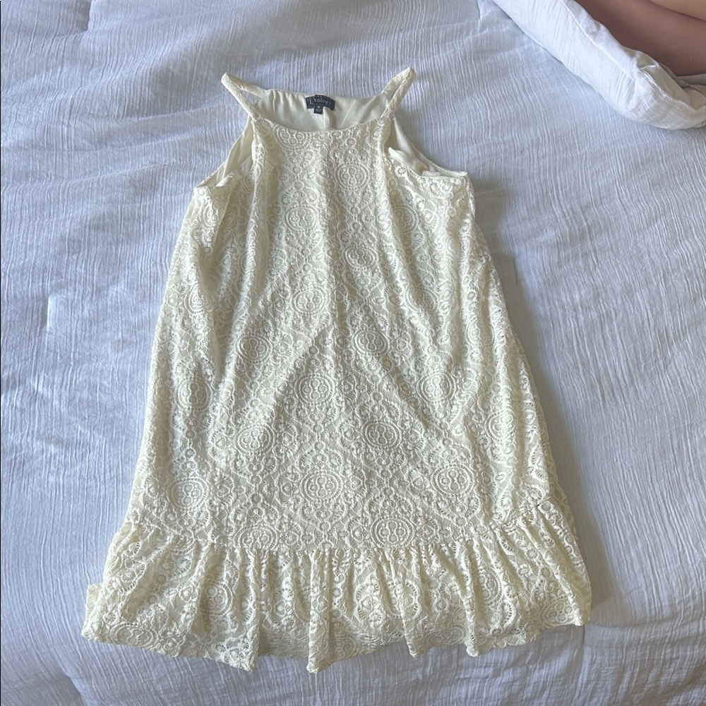 Elegant Cream Lace Dress